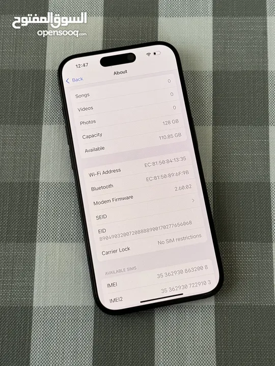 iPhone 15 pro 128GB space gray used like new