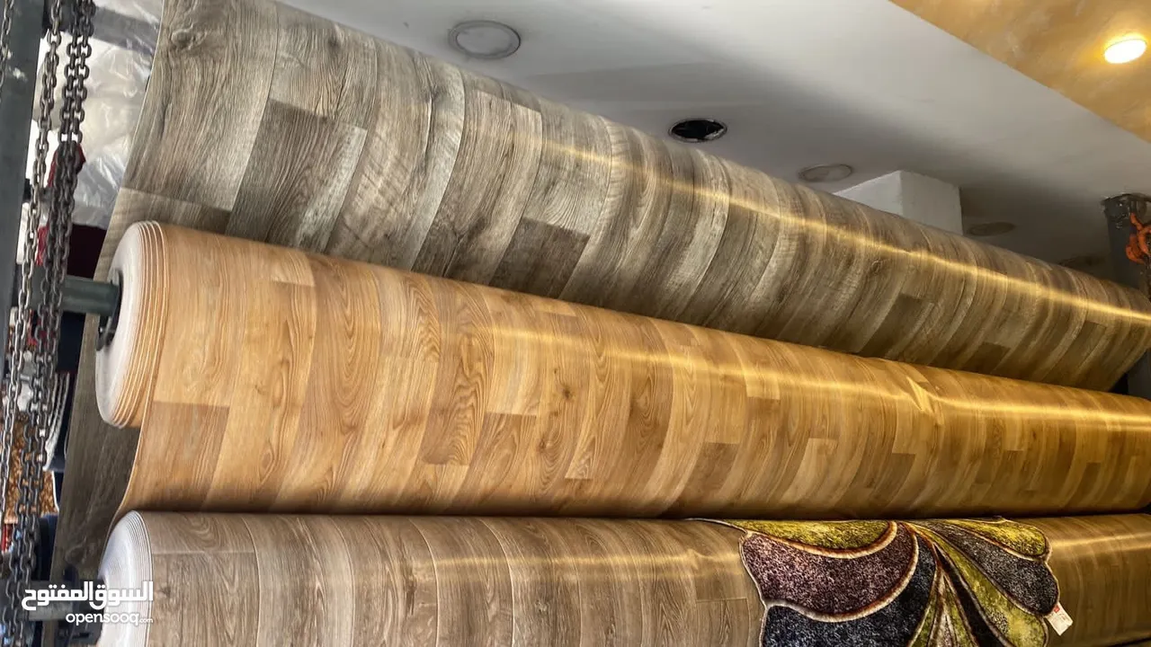 باركيه جلد بلجيكي pvc جلد ارضيات يناسب للبيت كاملاً ويعوض عن البلاط يوجد خدمة تركيب ضمن كادر مختص