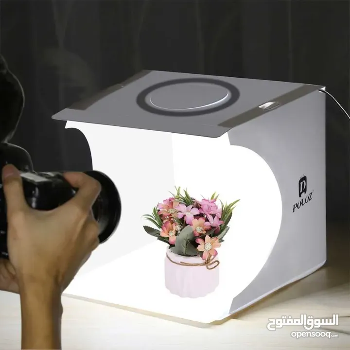 صندوق احترافي مضيء  مخصص ل تصوير اكسسوارات و سنسال و حلويات  و موبايل و ساعه و العاب و مكياج  و عطور