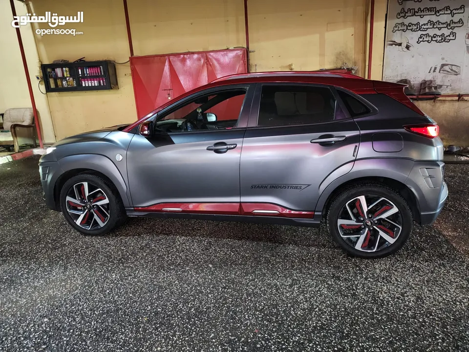هيونداي كونا ايرون مان 2019 فل الفل  رمادي مطفي  20 ألف كم  - فحص ممتاز