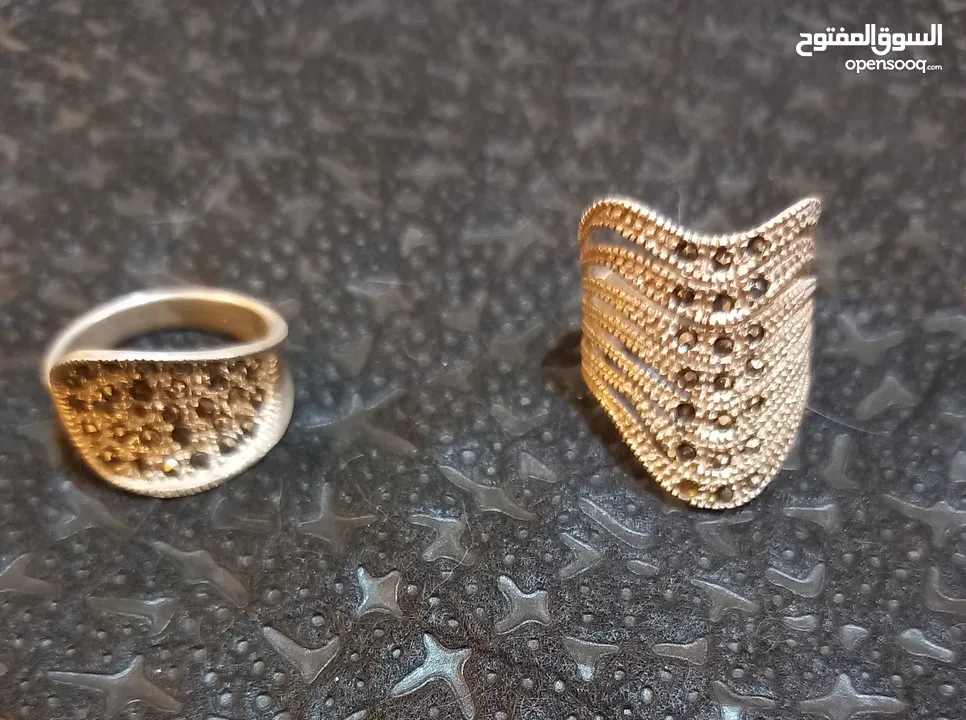 سوار لؤلؤ طبيعي زراعي Handmade خواتم فضة