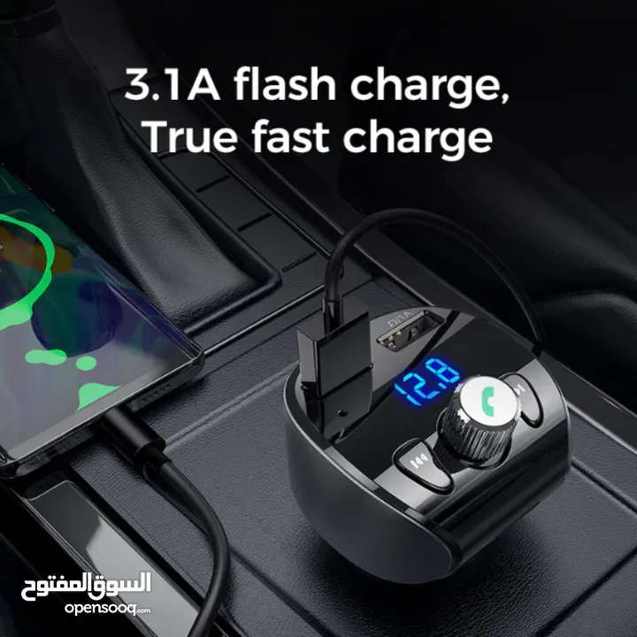 جهاز FM Transmitter جوي روم للسيارة JOYROOM JR-CL02 – شاحن + بلوتوث + تشغيل موسيقى!