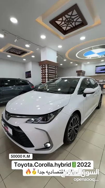 تويوتا كورولا 2022 محرك 1800 كهرباء وبنزين  بقوة 170 حصان عداد 50000 سياره مميزه واقتصاديه جدا