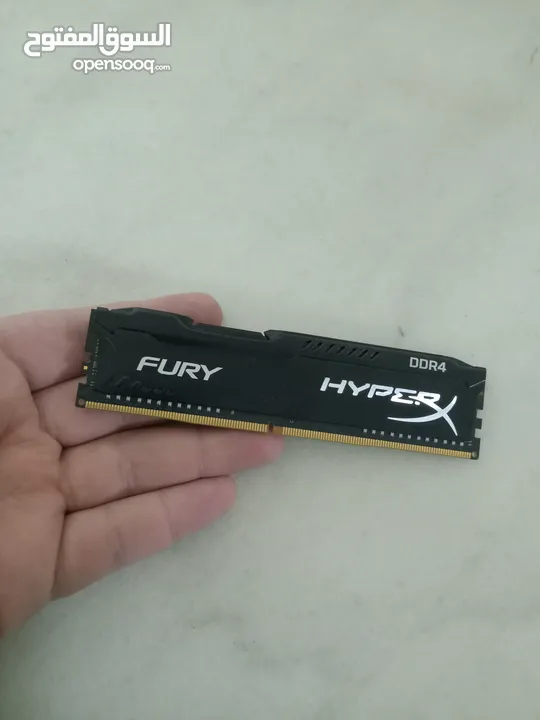 رامات 8 fury hyperx بحالة ممتازة زي الجديد للبيع بسبب اني جبت رامات جداد