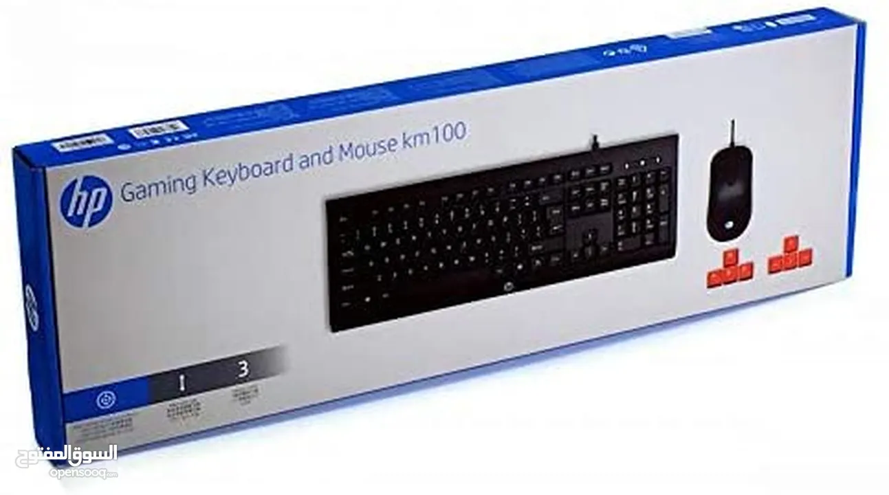 hp gaming keyboard and mouse km100 كيبورد وماوس جيمنج أتش بي