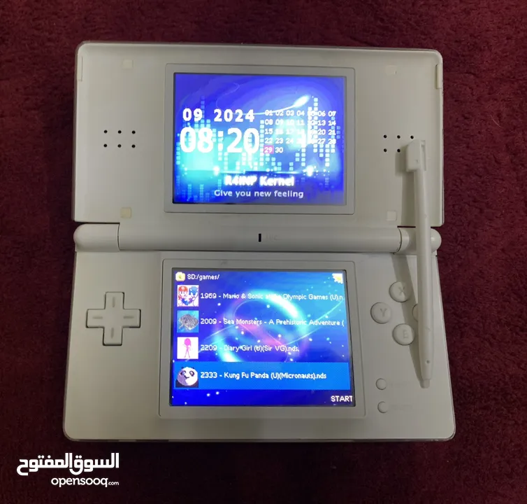 جهاز ds lite وكالة معدل قطعة R4 ذهبي مع جميع اغراضه الاصلية