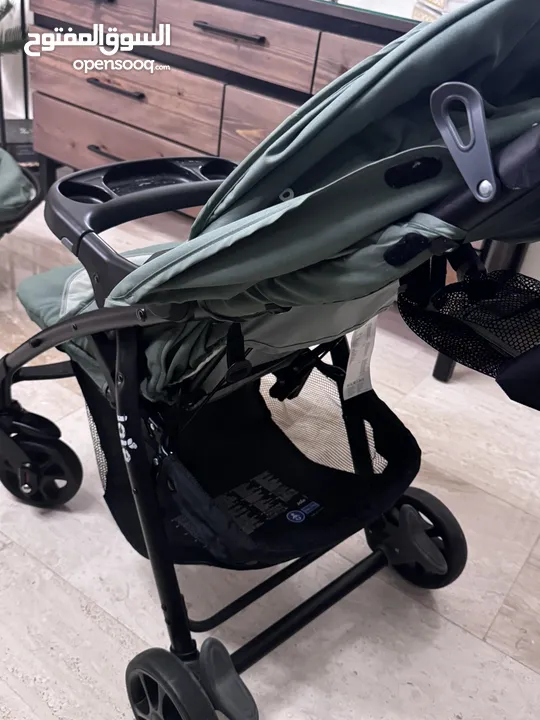طقم عرباية مع كرسي سيارة travel system stroller with carseat - Joie