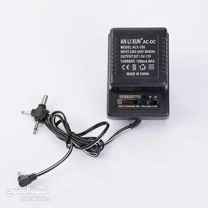 محول متعدد الفولتية من 1.5 لغاية 12 فولت  1200mah