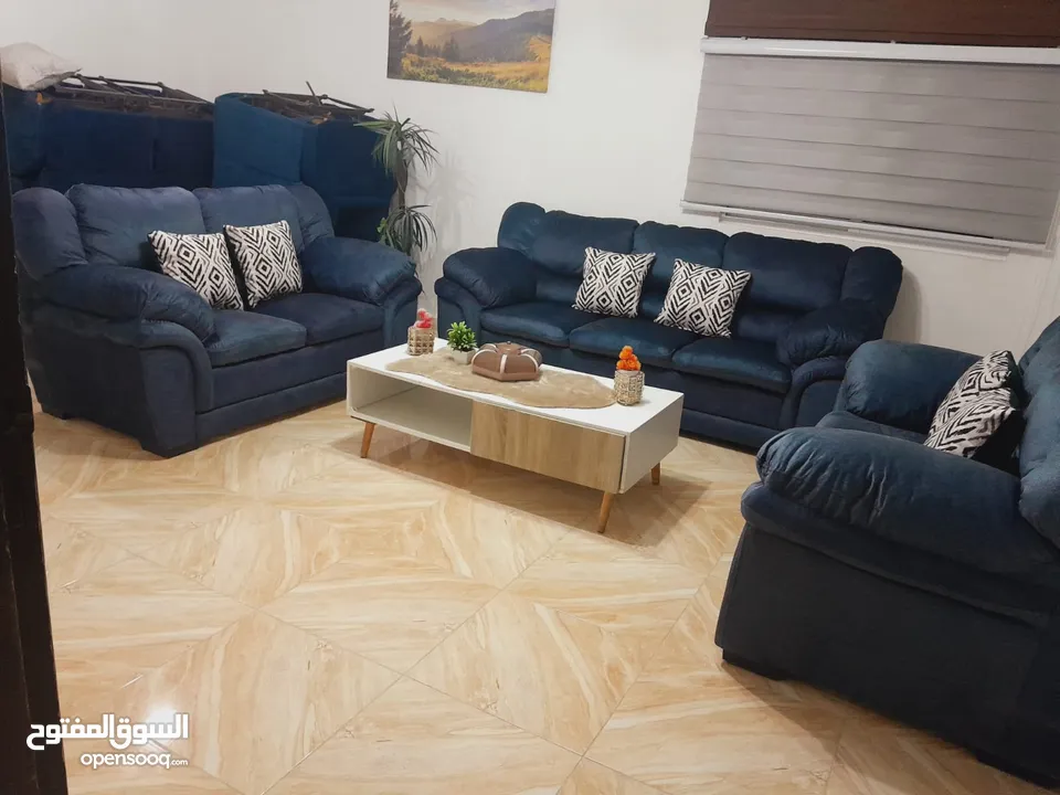 طقم دب جديد فاخر خشب سويد  سبع مقاعد