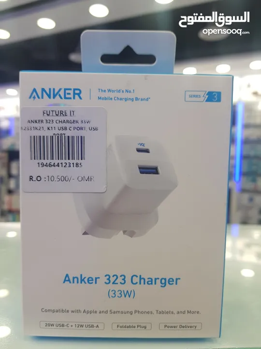 Anker 323 Charger 33w 1 type-c 1 USB