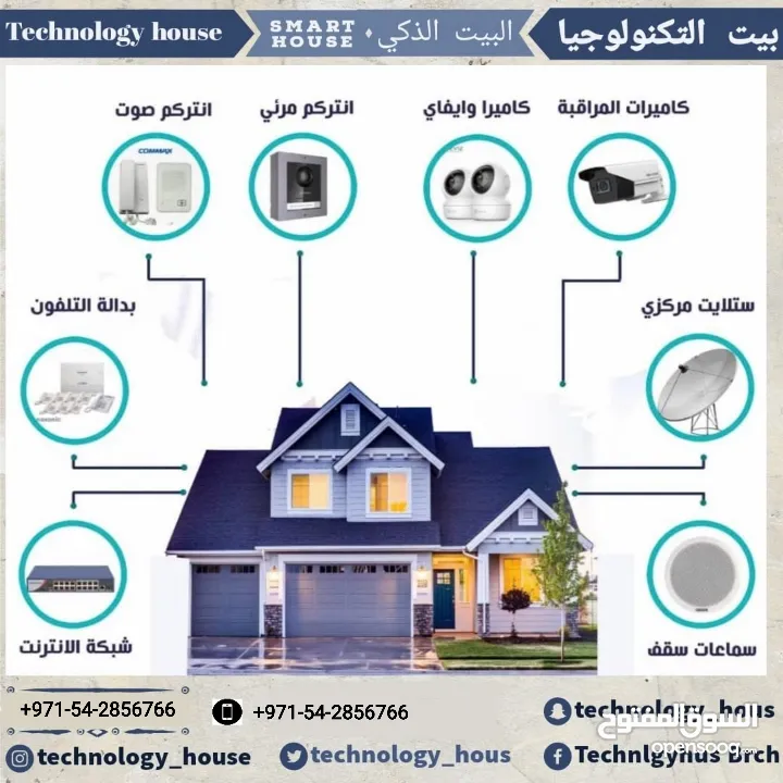 صيانة وتركيب كافة تجهيزات البيت الذكي