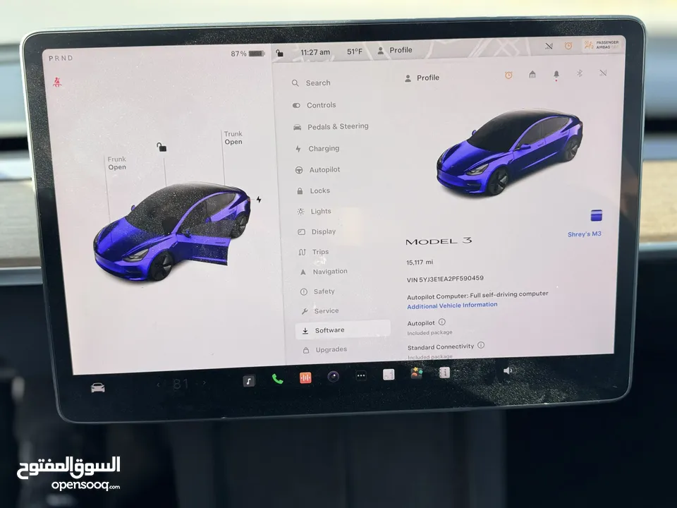Tesla model 2023 85B+فحص كامل اتوسكور يتوفر تشكيلة كبيرة عدة ألوان