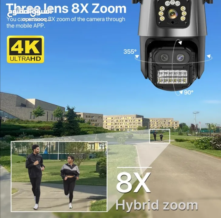 كاميرات واي فاي 4k كامرتين بكاميرا  الجيل الأحدث صوت و صورة و تسجيل