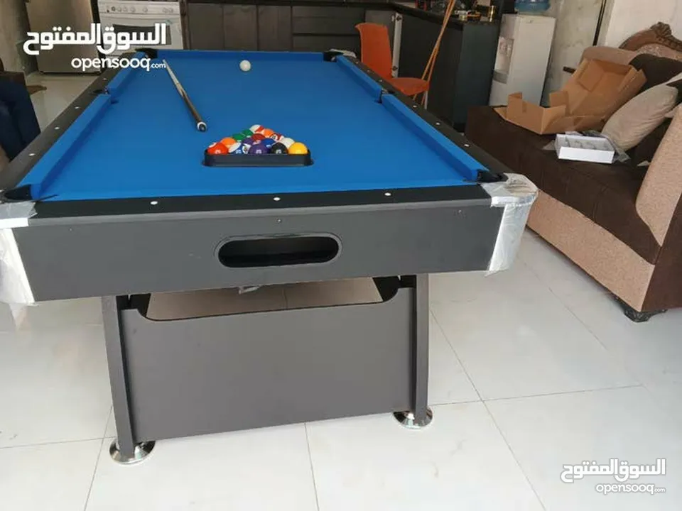 بلياردو جديد بالكرتونه فل إضافات 8 قدم