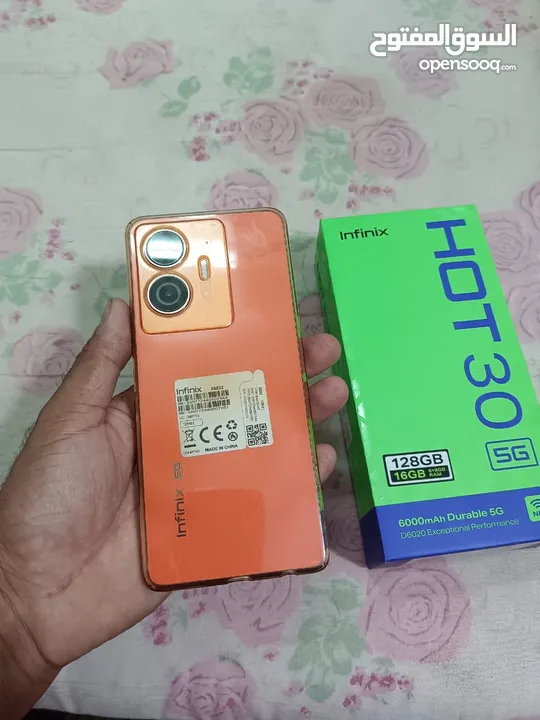 Exchange .Infinix hot 30 5g 8gb 128 gb like new with box under warrenty