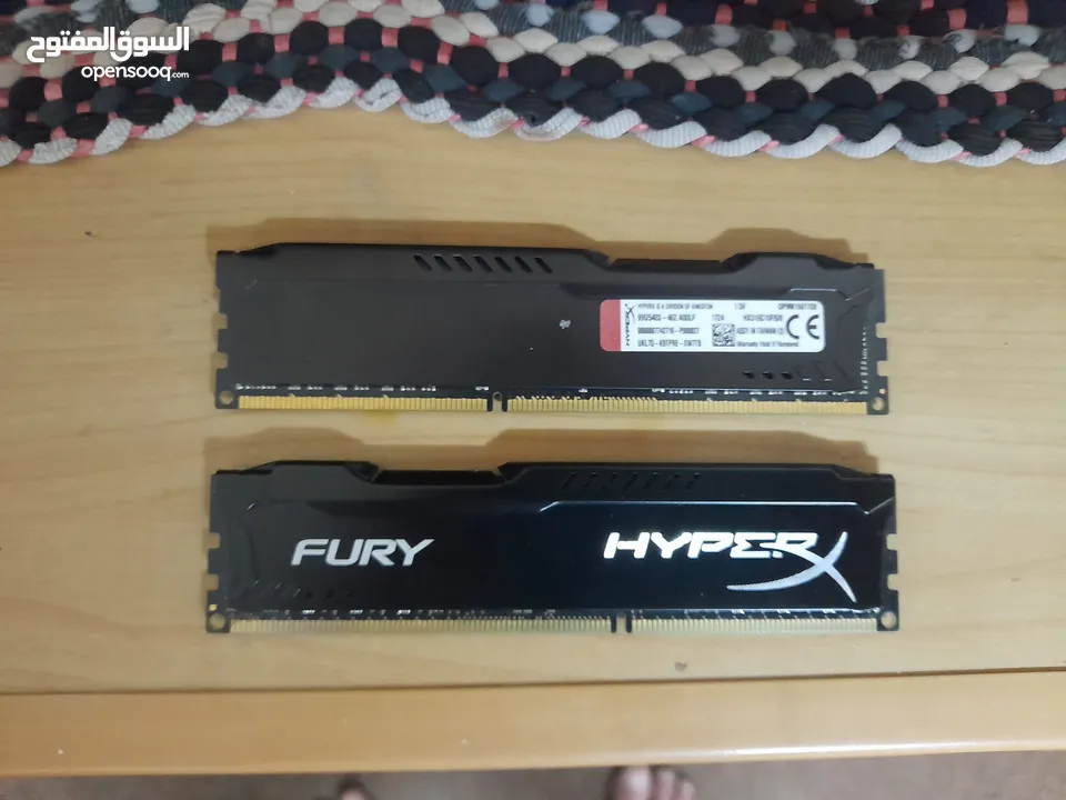 حبتين رام  Ram kingston fury ddr3 1600 8