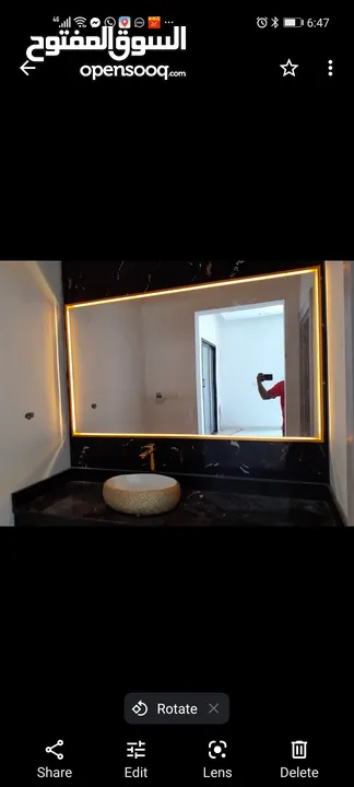 Mirror with Led light and stan also.