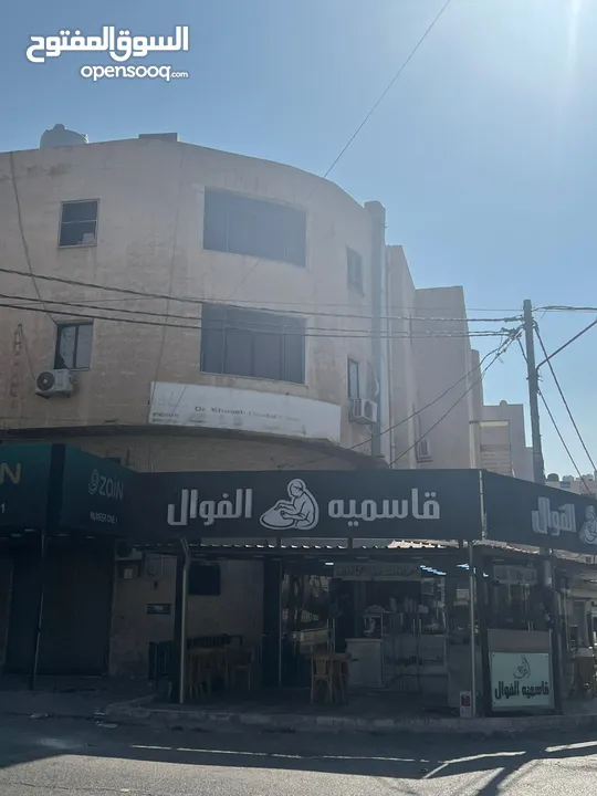 مجمع تجاري في وسط إربد عبارة عن محلات وشقق مع تسوية