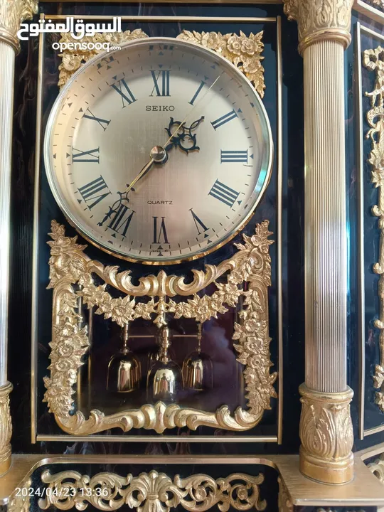 DECORATIVE FRENCH STYLE SEIKO MANTEL CLOCK