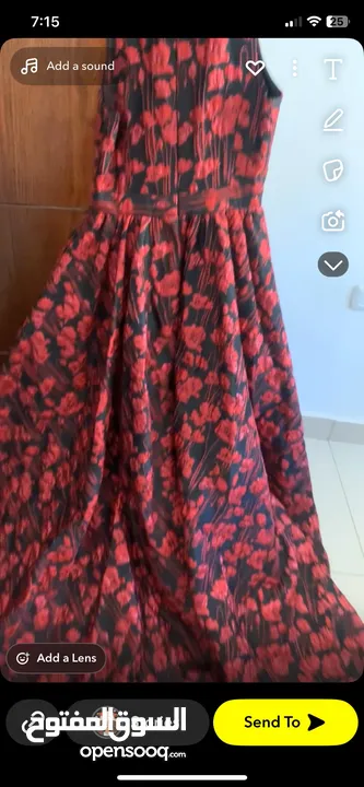 فستان ماركة Bebe للبيع ملبوس مره واحده يعتبر فستان بدله ناعمه