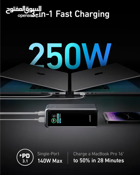 Anker Prime Charger (250W, 4USB-C 2USB -A GaNPrime) -NEW -MEAGByte