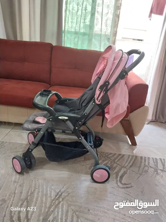 عرباية اطفال a-baby لون زهري للبيع