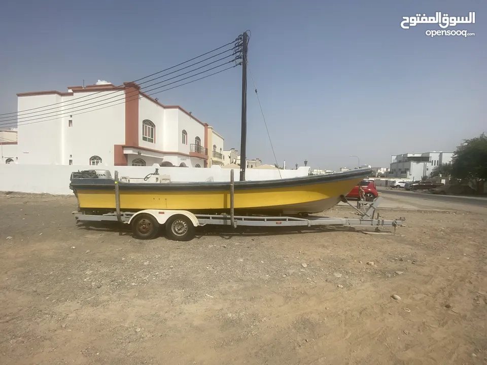 قارب مع عربانه (شوف الوصف)
