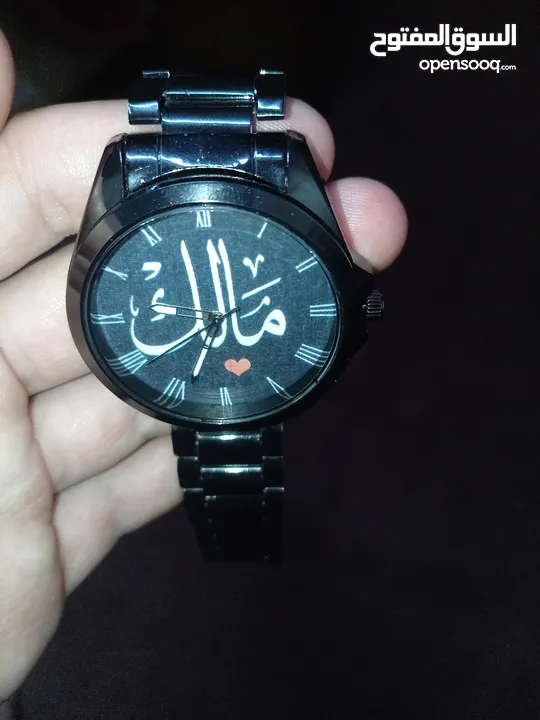 ساعة للبيع حزام معدني اسود