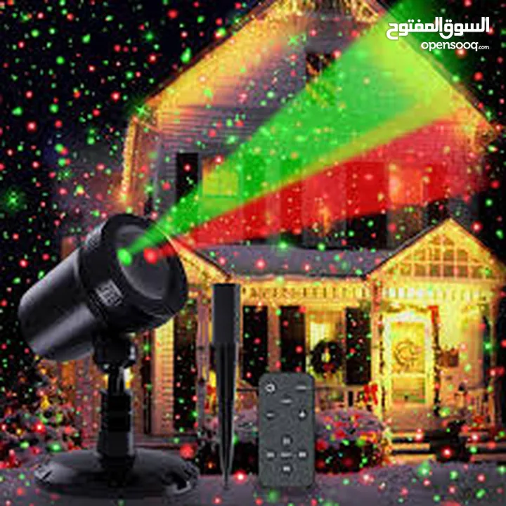 اضاءه ديكور   بعيدة المدي  داخل المنزل او خارجه او حديقه حبيبات مضيئه تسبح  على واجهة العماره او حائ