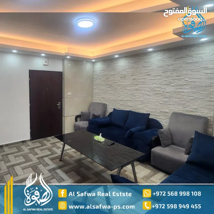 شبه مميزة مفروشه للايجار قرب بلديه رام الله