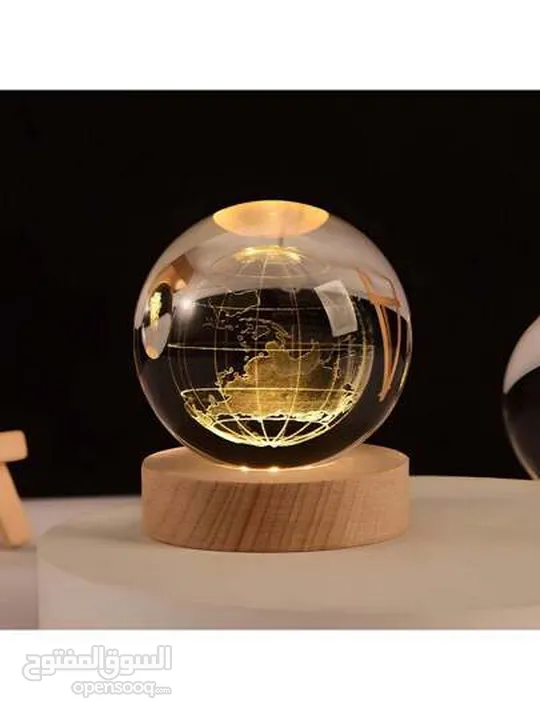 كرة زجاجية مضيئة .. هدية فاخرة ومميزة 3D  متوفرة باكثر من 15 تصميم مختلف