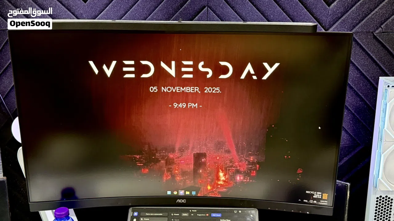 شاشة 32” / 180Hz / 2K / curved / Aoc مع الضمان