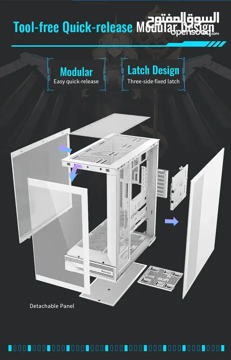 Huntkey MVP Destiny 4 ARGB Fans Gaming PC Case كيس جهاز العاب