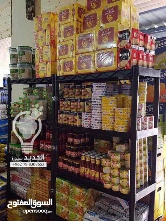 رفوف بلاستيك عملية واقتصادية كل رف بتحمل 100 كيلو