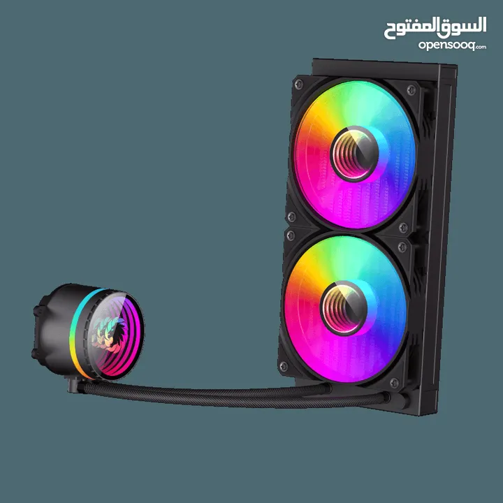 مراوح تبريد مائية مع شاشه تبريد قياس 240 سم  Gamemax IceBurg 240 Digital WH Fan