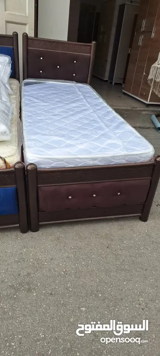غرف نوم شغل محلي وخشب ساندوش مكونه من 7قطع فرشات طبيه ضغط
