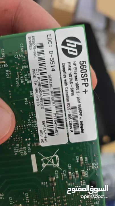 كرت فايبر بسرعه هائلك 10g مدخلين فايبر فقط وكميه كبيره مع امكانيه اضافه sfp