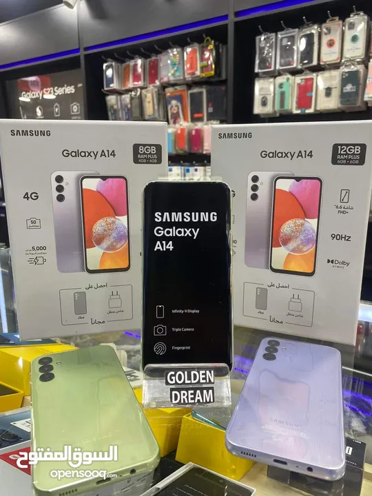 مستعمل اخو الجديد Samsung A14 رام 8 جيجا 64 أغراضة والكرتونه الأصلية متوفر توصيل