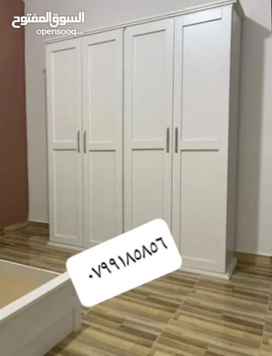 خزائن ملابس خشب لامنيت 18م الون حسب الطلب جميع المقاسات كفاله 5سنوات