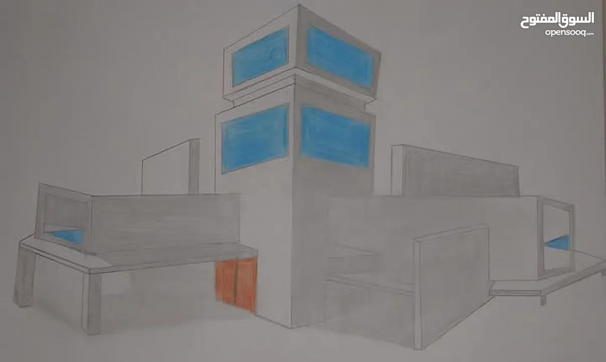 رسمات منازل ثلاثية الابعاد   مصممه بتقنيات حديثة وبسيطة البناء  لسنة 2025 للبيع