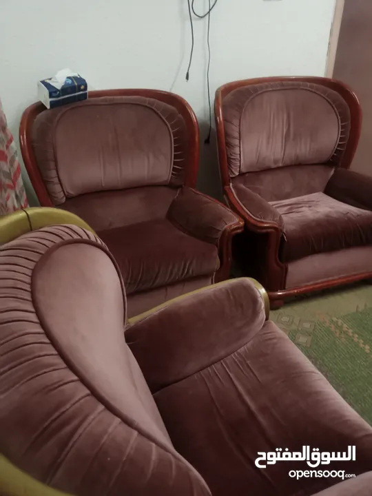 طقم كنب ثقيل خشب زان بالكامل