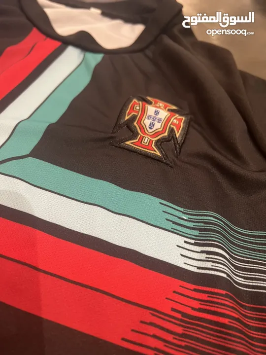 Ronaldo 7 Portugal Black Football Team Jersey men