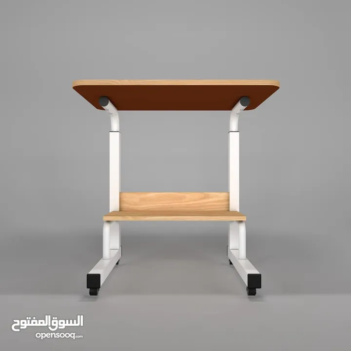 80 × 40 طاولة جانبية مكتب جانبي متحرك مع رفوف للكتب ومكتب للطلاب ارتفاع قابل للتعديل كمسند كمبيوتر