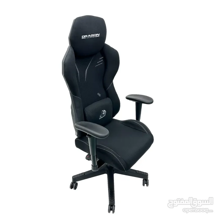 كرسي جيمنغ مريح لساعات اللعب الطويلة لون اسود  Dragon War Gaming Chair GC-027  السعر شامل التوصيل