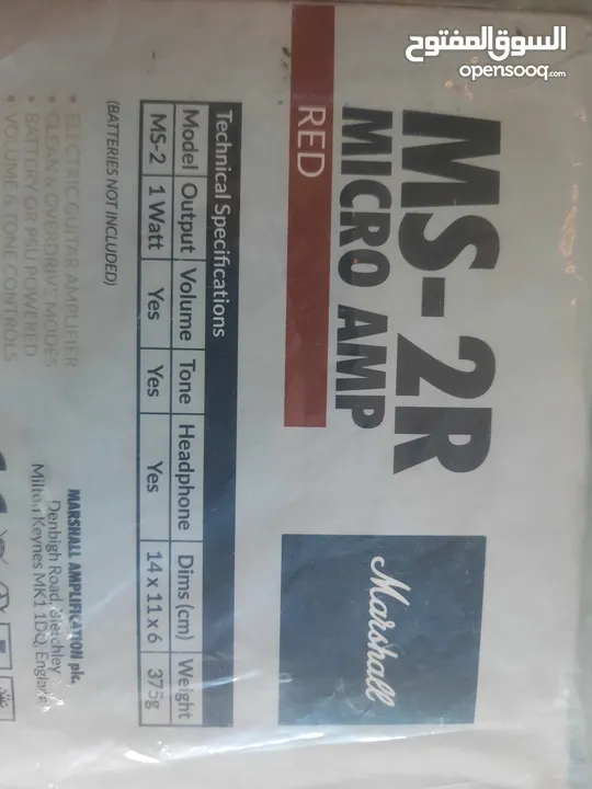 Marshall ms-2 micro amp  وارد بريطانيا صنع الفيتنام  سماعة قيتار الكتروني