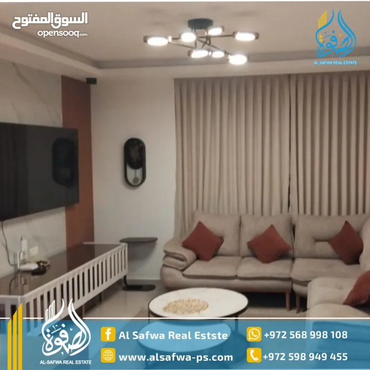 شقه جديدة مميزة جدا سوبر ديلوكس مفروشه فرش فخم خلف مستشفى رام الله