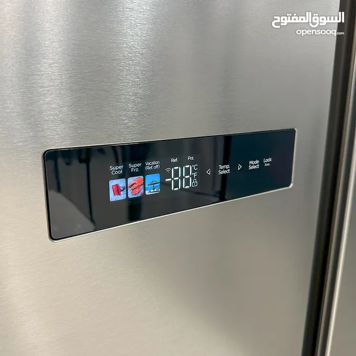 ثلاجة بابين نيوتن حجم توتال 587 لتر صافي 510 لتر توفير طاقة A++ ستانلس وادين مخفية شامل التوصيل