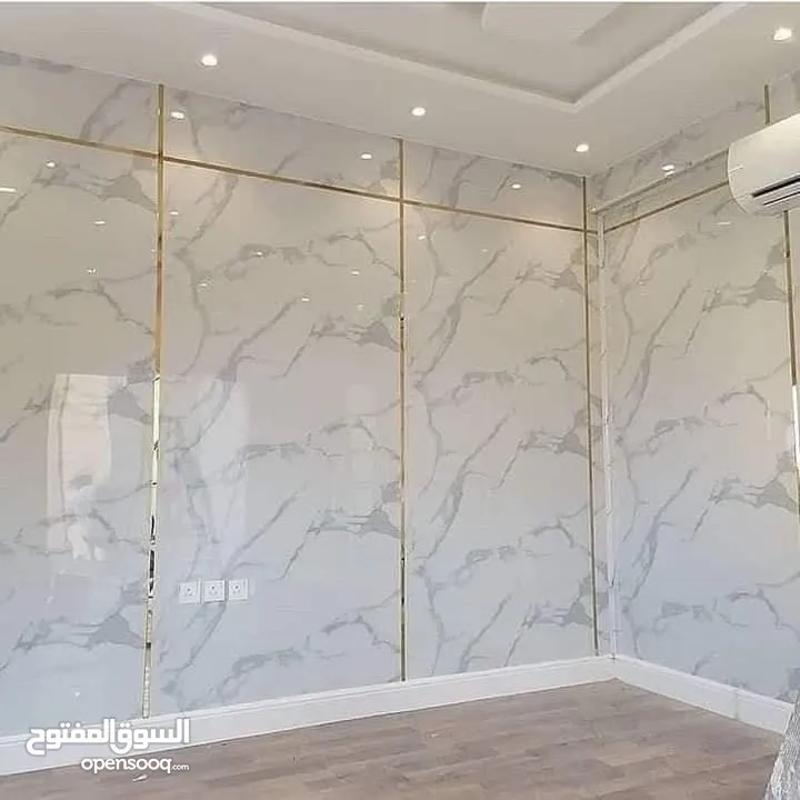 ألواح حائط PVC رخامي UV مقاومة للرطوبة والحرارة بقياس 280×122