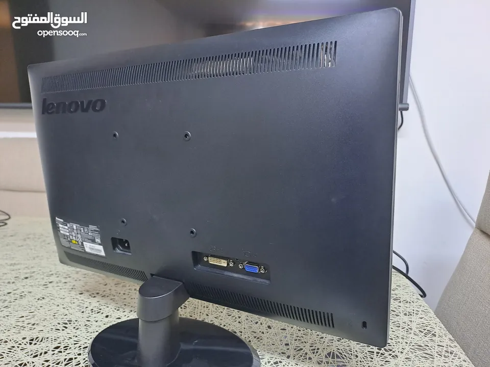 شاشة كومبيوتر - كاميرات "Lenovo 19.5 بحالة ممتازة VGA - DVI