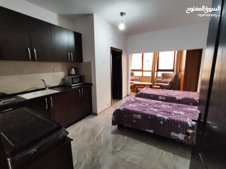 استديو مفروش للإيجار في شارع القدس قرب مطعم توستي